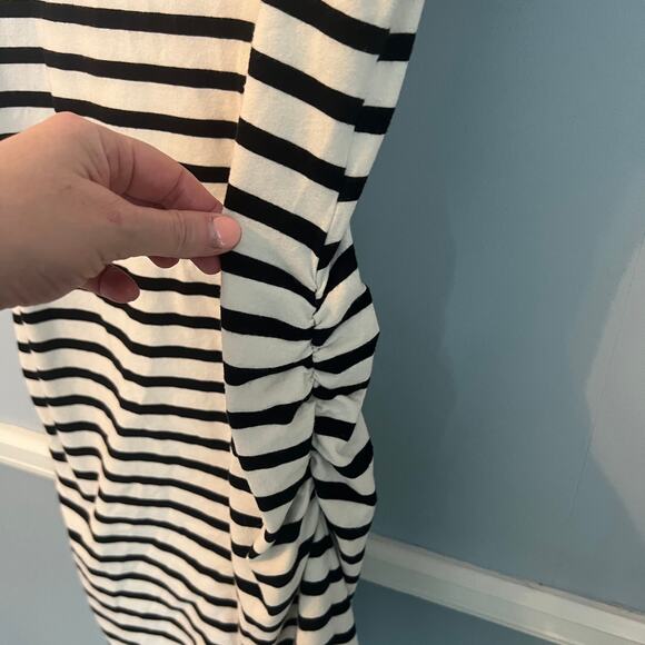 Old Navy Maternity Fitted White Black Dress Size Large - Picture 8 of 12